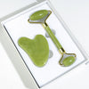 Jade Gua Sha Facial Massager Face Roller Set Anti-Breakage Long-Lasting Use Jawline Sculpting Puffiness Skin Care Tool